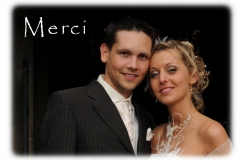 Carte de remerciement après mariage