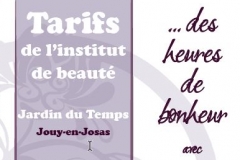 Tarifs Jardin du Temps - Jouy 2012